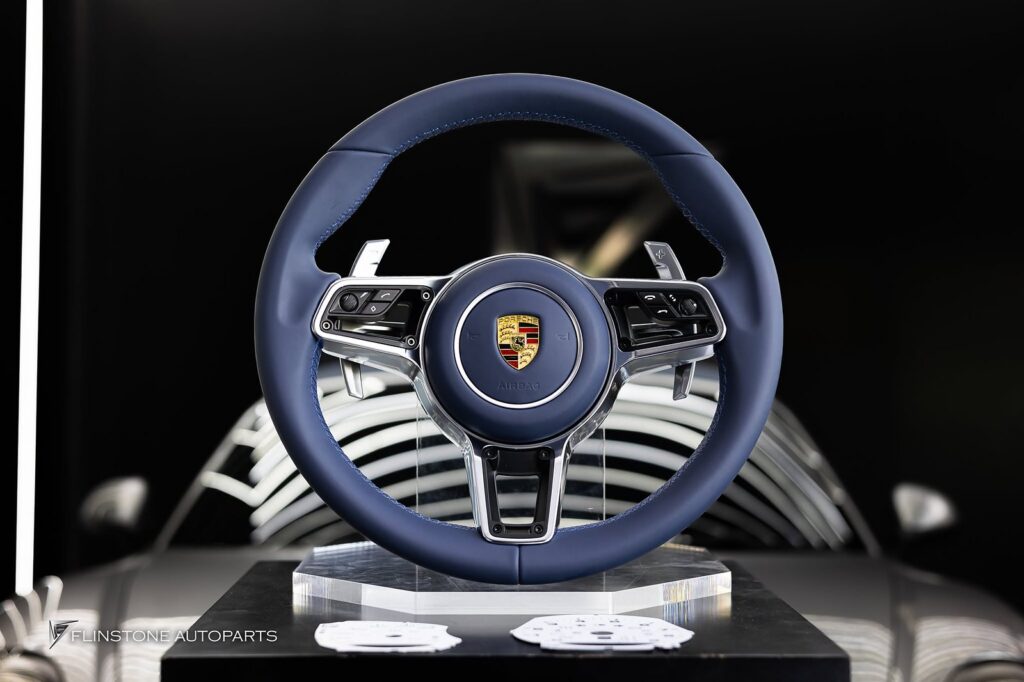 PORSCHE 981 Cayman – Boxster Custom PORSCHE Steering Wheel + Custom White Cluster