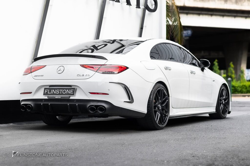Mercedes-Benz C257 CLS-Class Coupe GTs Carbon Fiber Front Lip + CLS53 AMG Black Tailpipe