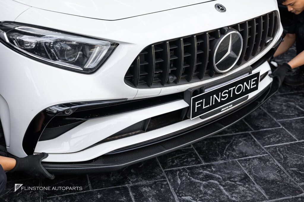 Mercedes-Benz C257 CLS-Class Coupe GTs Carbon Fiber Front Lip + CLS53 AMG Black Tailpipe