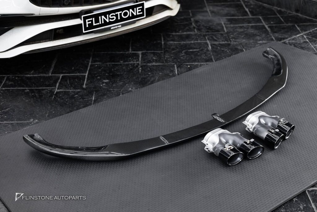 Mercedes-Benz C257 CLS-Class Coupe GTs Carbon Fiber Front Lip + CLS53 AMG Black Tailpipe