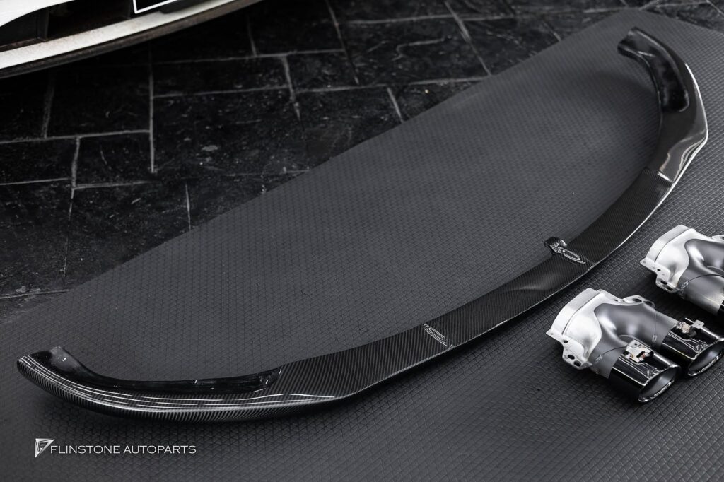 Mercedes-Benz C257 CLS-Class Coupe GTs Carbon Fiber Front Lip + CLS53 AMG Black Tailpipe