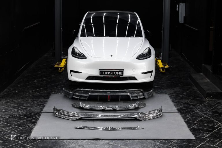 TESLA CMST Forged Carbon Front Lip + CMST Forged Carbon Rear Diffuser