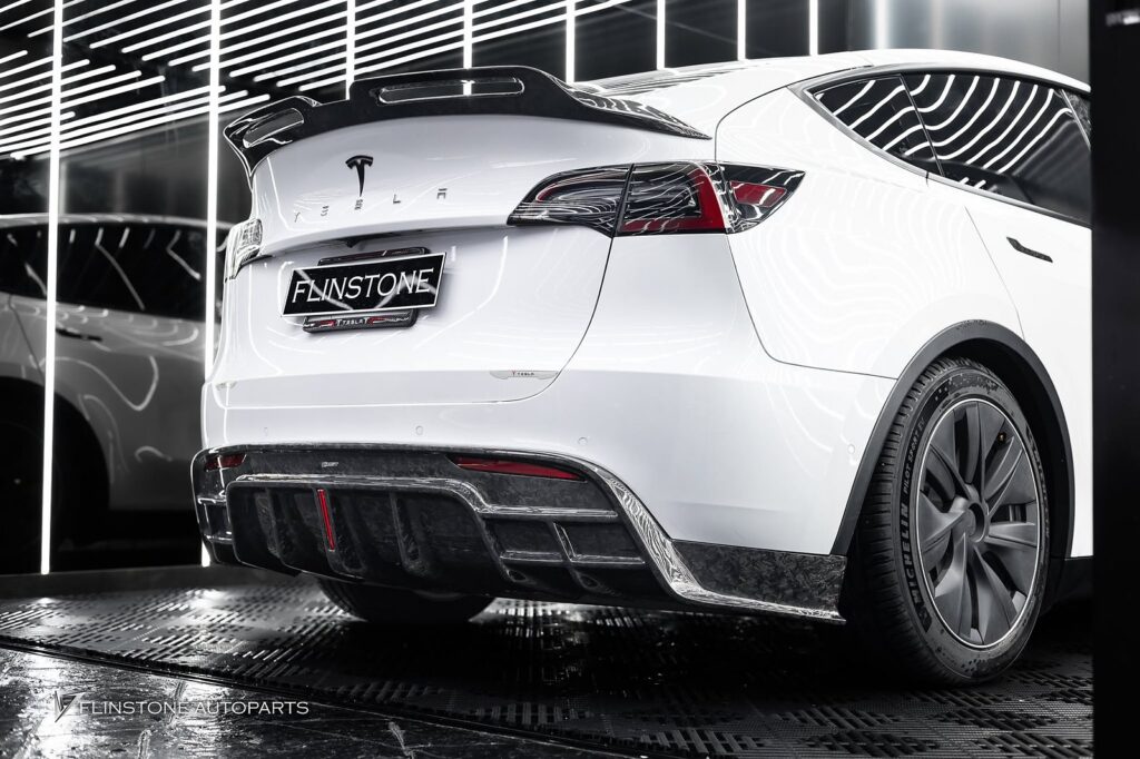 TESLA CMST Forged Carbon Front Lip + CMST Forged Carbon Rear Diffuser
