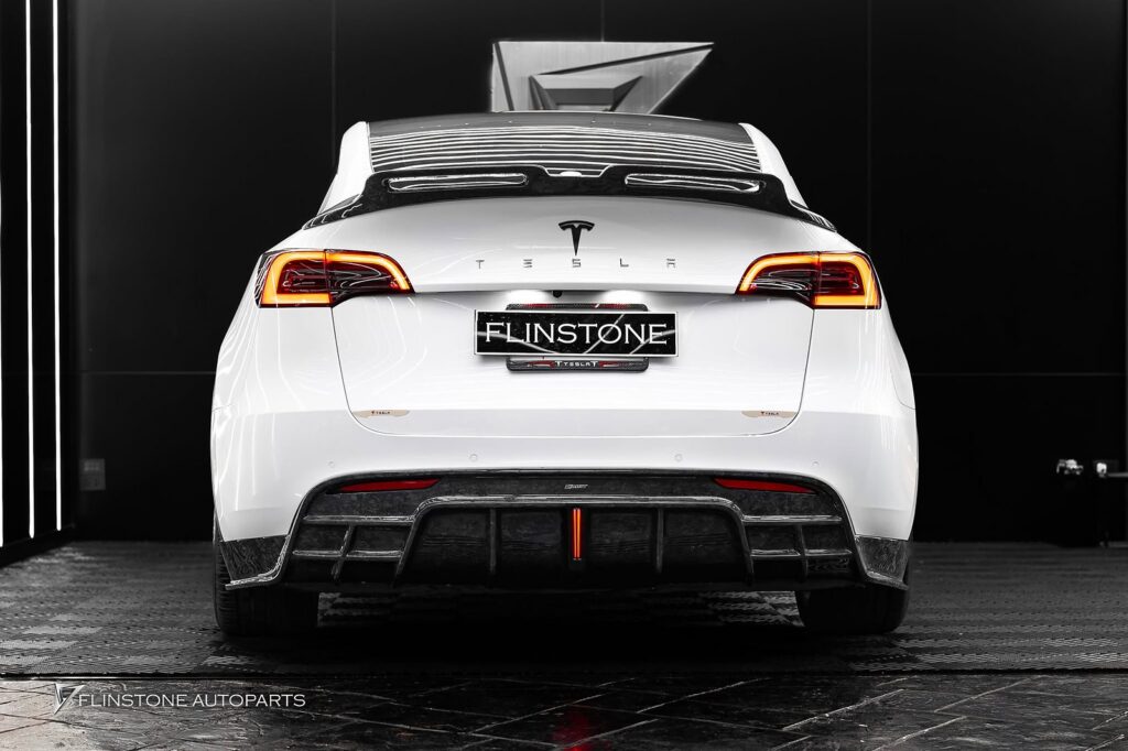 TESLA CMST Forged Carbon Front Lip + CMST Forged Carbon Rear Diffuser