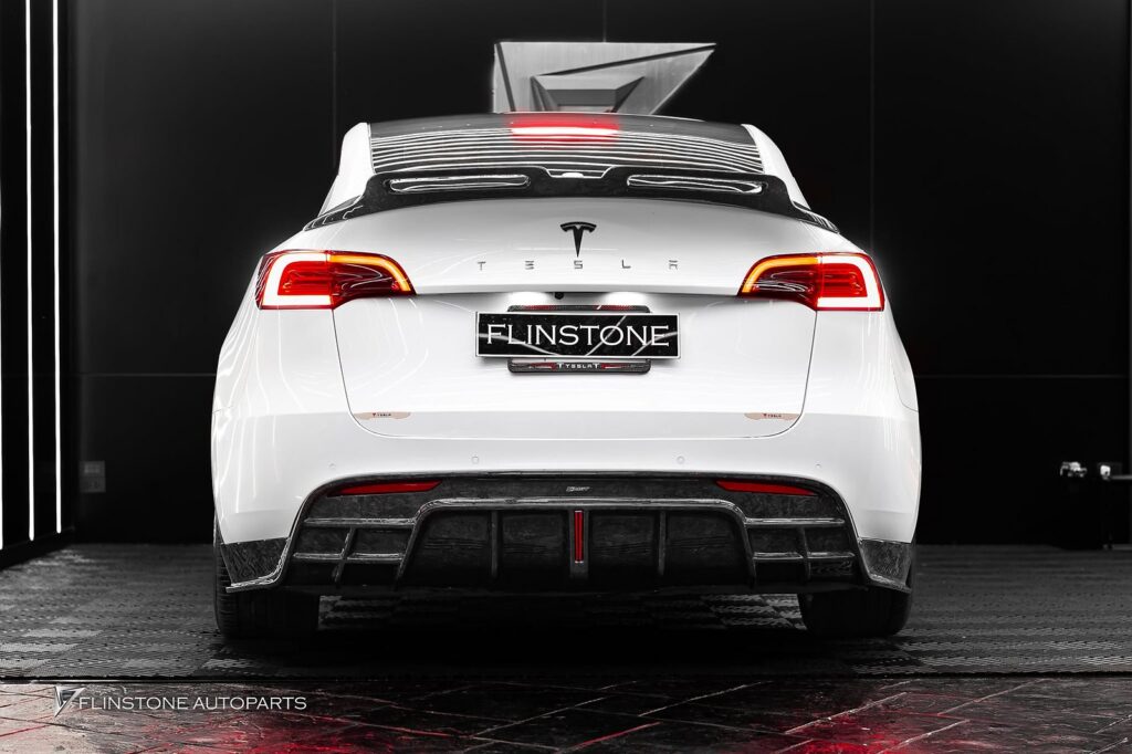 TESLA CMST Forged Carbon Front Lip + CMST Forged Carbon Rear Diffuser