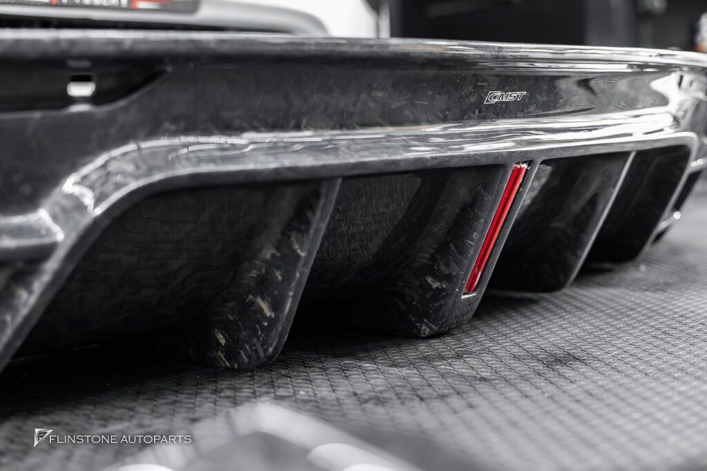 TESLA CMST Forged Carbon Front Lip + CMST Forged Carbon Rear Diffuser
