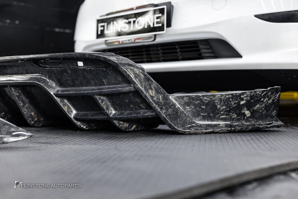TESLA CMST Forged Carbon Front Lip + CMST Forged Carbon Rear Diffuser