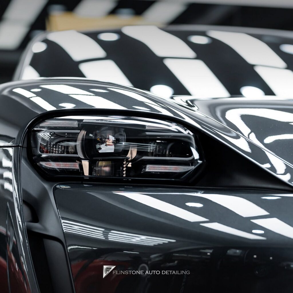 FLINSTONE AUTO DETAILING TAYCAN Cross Turismo chose clear paint protection film from DRESDENPROTECTION