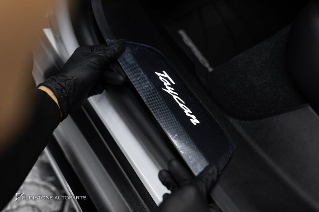 PORSCHE Taycan Genuine LED Carbon Fiber Door Sills