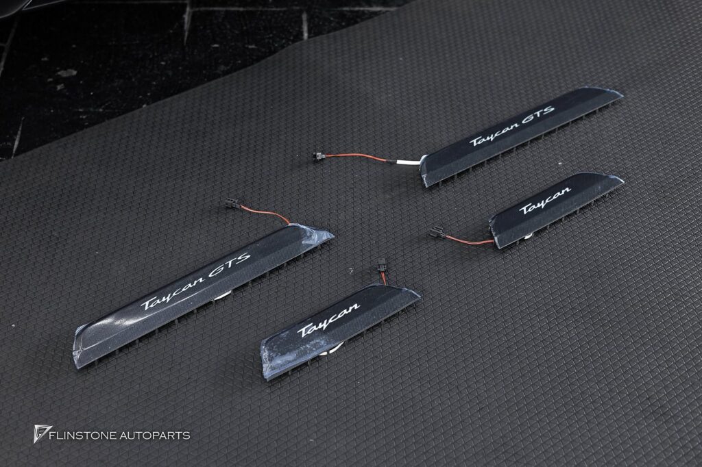 PORSCHE Taycan Genuine LED Carbon Fiber Door Sills