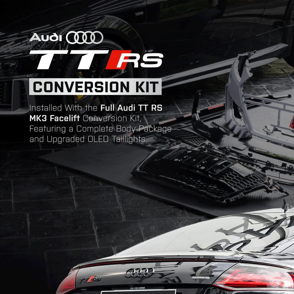 AUDI TT 2024+ ชุดแต่ง AUDI TTRS MK3 ครบชุด 2025 รวมถึงไฟท้ายสุดหล่อแบบ OLED เล