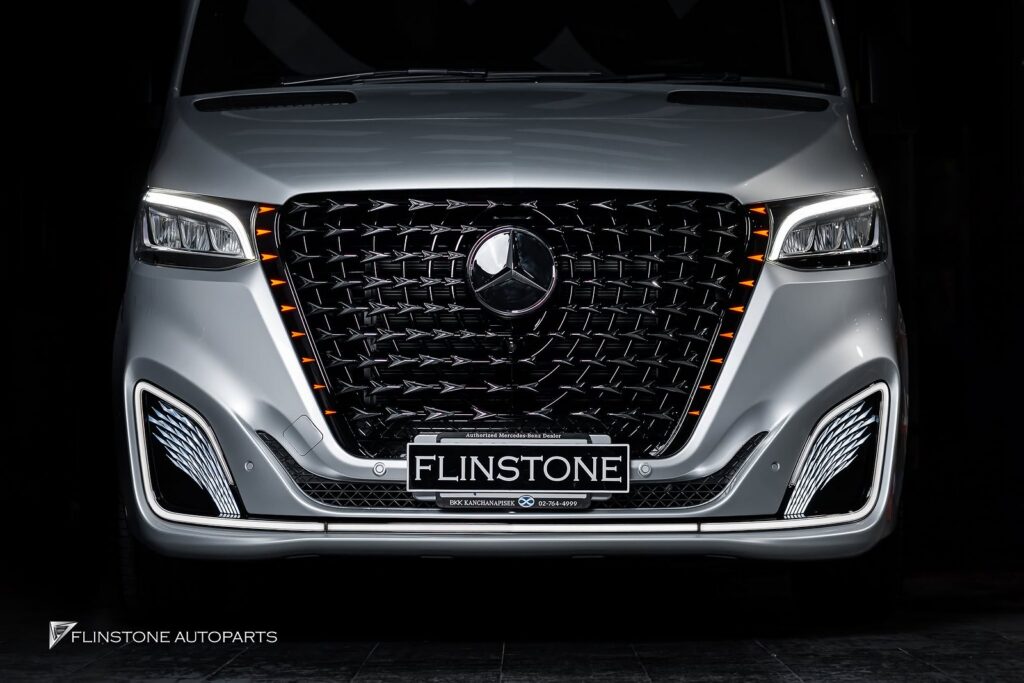 Mercedes Sprinter VIP Front Bumper & LED Grille + Custom Forged Wheel [USUS Forged