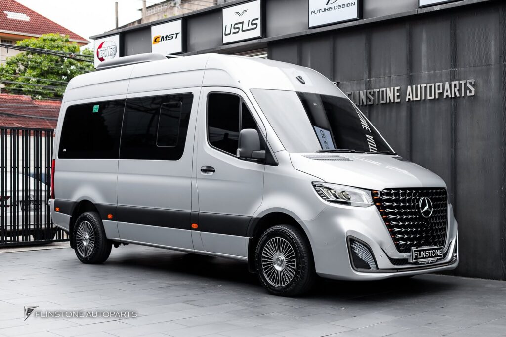 Mercedes Sprinter VIP Front Bumper & LED Grille + Custom Forged Wheel [USUS Forged