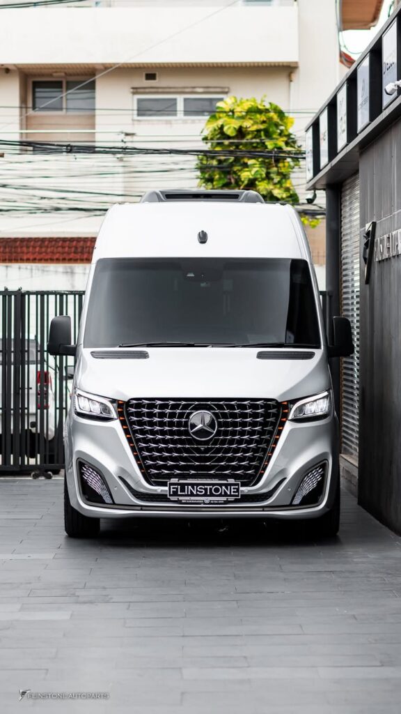 Mercedes Sprinter VIP Front Bumper & LED Grille + Custom Forged Wheel [USUS Forged