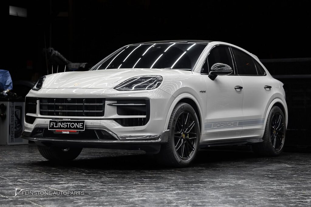 PORSCHE Cayenne 9Y0.2 USUS Autoclave Carbon Fiber Front Lip V.2 + TAKD Design Carbon F