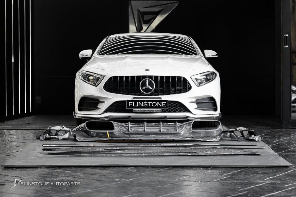 Mercedes-Benz C257 CLS-Class Coupe GTs Carbon Fiber Side Skirt Cover + LB Carbon Fiber Side