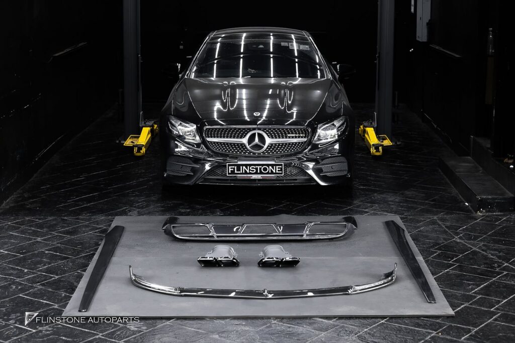 Mercedes-Benz C238 E-Class Coupe GTs Carbon Fiber Front Lip + GTs Carbon Fiber Side Skirt