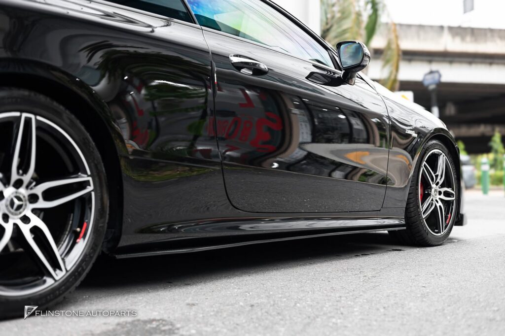 Mercedes-Benz C238 E-Class Coupe GTs Carbon Fiber Front Lip + GTs Carbon Fiber Side Skirt