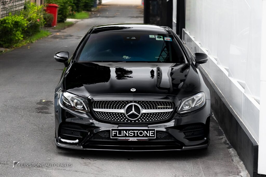 Mercedes-Benz C238 E-Class Coupe GTs Carbon Fiber Front Lip + GTs Carbon Fiber Side Skirt