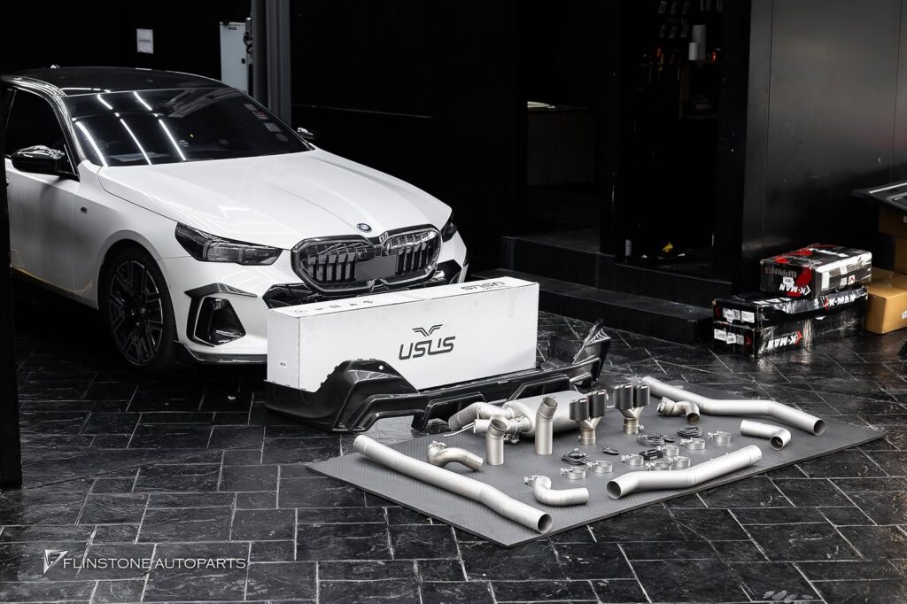 BMW i5 G60 TAKD Design Carbon Fiber Rear Diffuser + USUS Titanium Exhaust