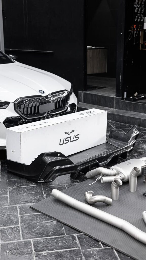 BMW i5 G60 TAKD Design Carbon Fiber Rear Diffuser + USUS Titanium Exhaust