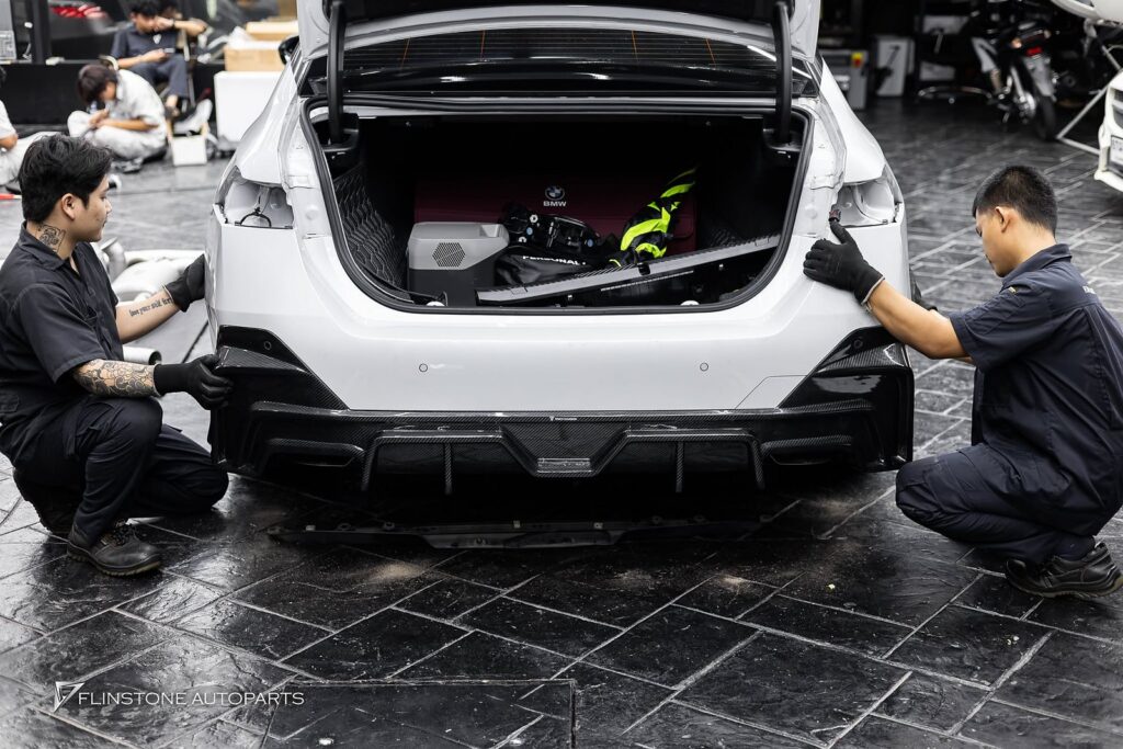 BMW i5 G60 USUS Titanium Exhaust + TAKD Carbon Rear Diffuser