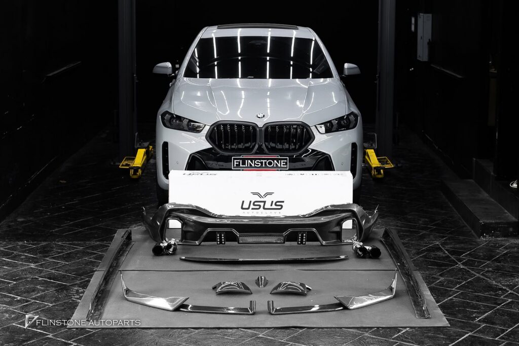 BMW X6 G06 GTs Carbon Fiber Front Lip + GTs Carbon Fiber Side Skirt