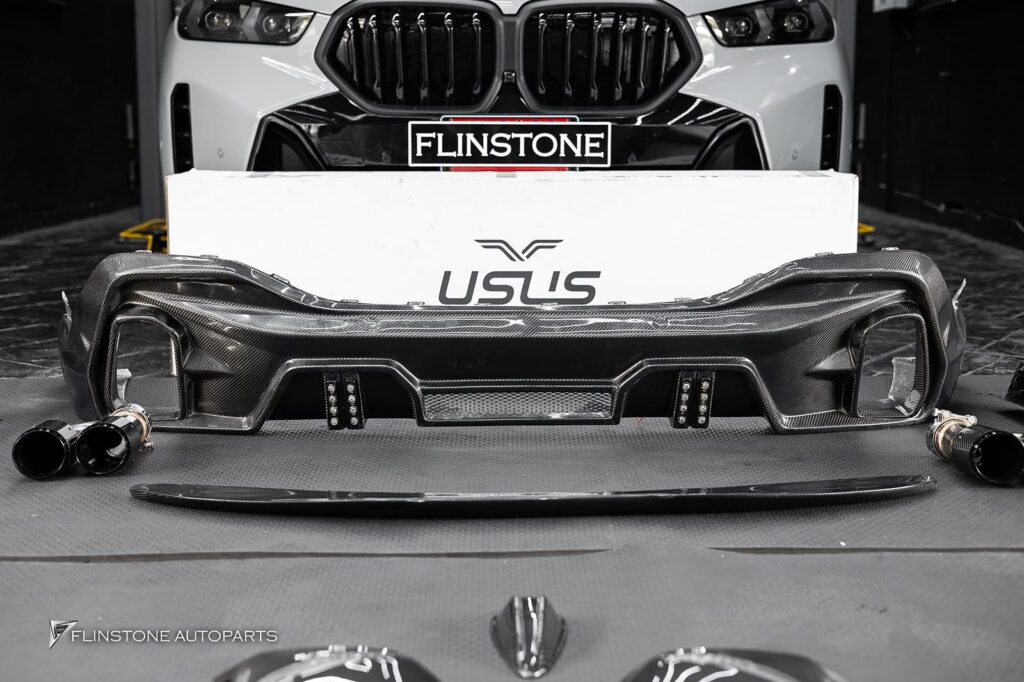 BMW X6 G06 GTs Carbon Fiber Front Lip + GTs Carbon Fiber Side Skirt