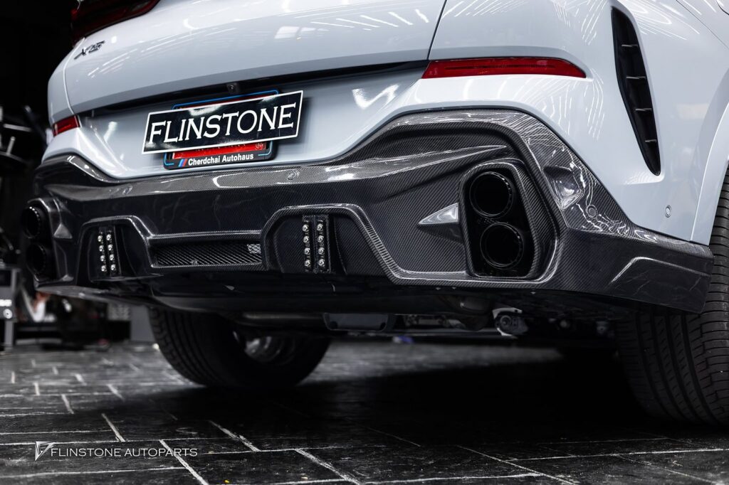 BMW X6 G06 GTs Carbon Fiber Front Lip + GTs Carbon Fiber Side Skirt