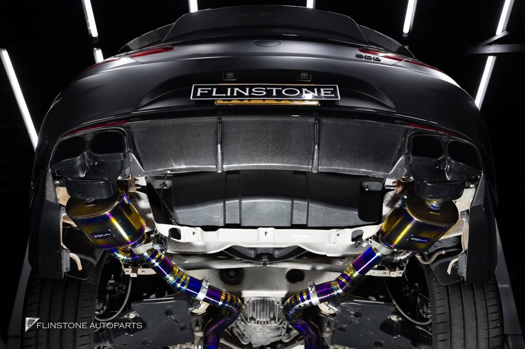 Mercedes-Benz C217 S-Class Coupe USUS Titanium Exhaust ชุดใหญ่รวม Downpipe พร้อมจูน Stage 2