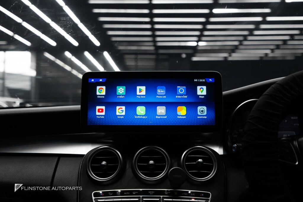 Mercedes-Benz W205-C205 C-Class missing a big full-view screen 12.3 inch + RAM 8 GB + ROM 256 GB (fast powerful