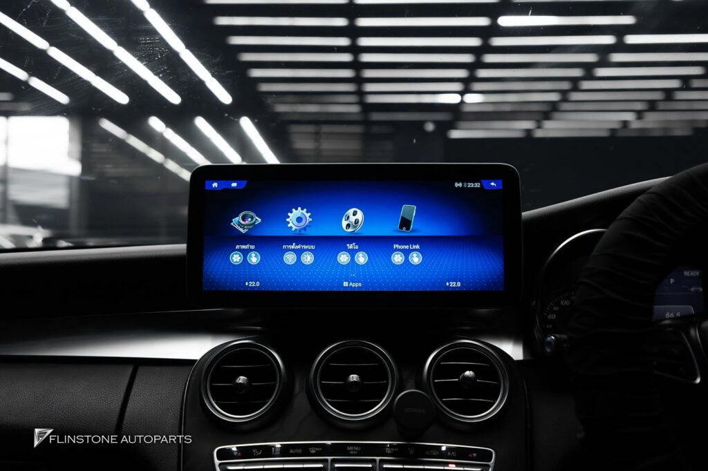 Mercedes-Benz W205-C205 C-Class missing a big full-view screen 12.3 inch + RAM 8 GB + ROM 256 GB (fast powerful