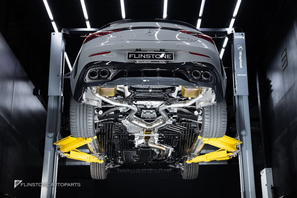 Mercedes-Benz C236 CLE-Class Coupe เต็มระบบชุดท่อ IPE ที่มาพร้อม Downpipe