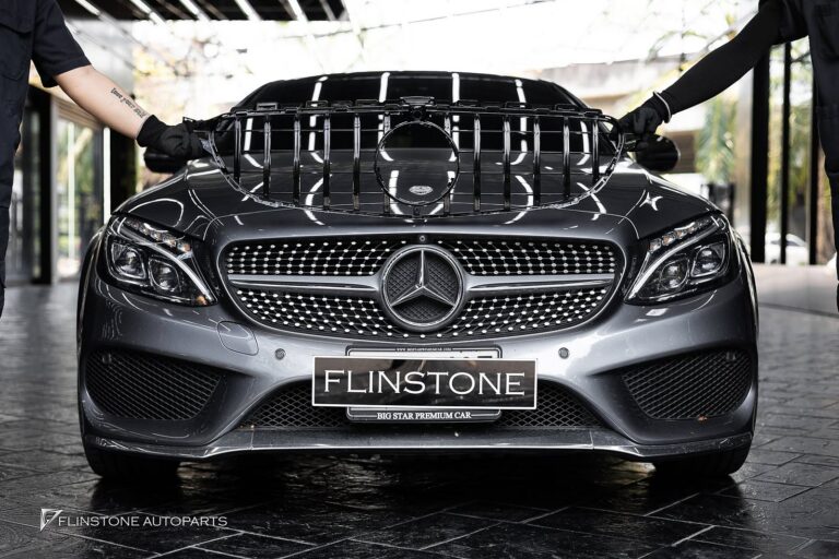 Mercedes-Benz กระจังหน้าทรง GT สีดำเงา ติดตั้งสำหรับ W205 C-Class