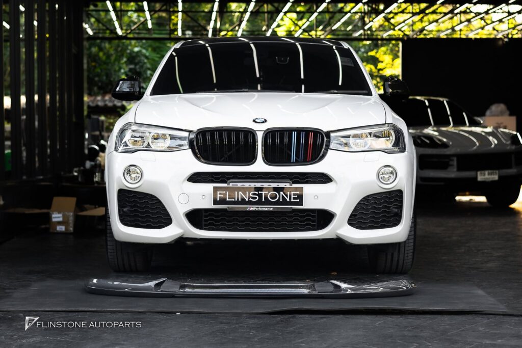 BMW F26 X4 – F25 X3 3D Carbon Fiber Front Spoiler