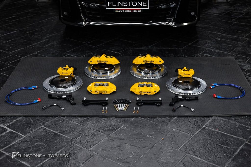 TOYOTA ALPHARD 40 Brake Kit installation Custom BREMBO GT yellow with