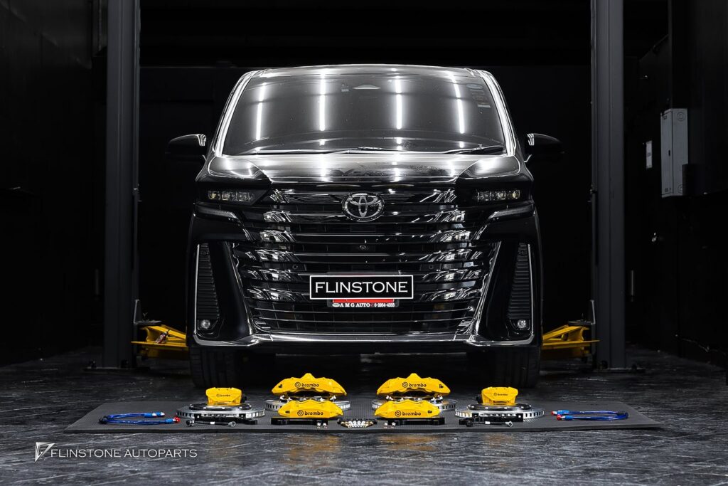 TOYOTA ALPHARD 40 Brake Kit installation Custom BREMBO GT yellow with
