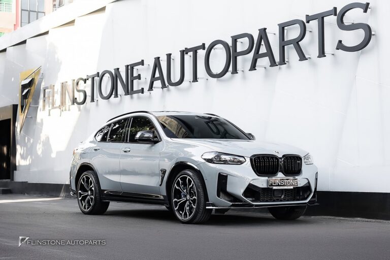 BMW X4 G02 LCI ติดตั้งไฟหน้าแท้ข้างขวาใหม่ และลิ้นหน้าคาร์บอนทรง