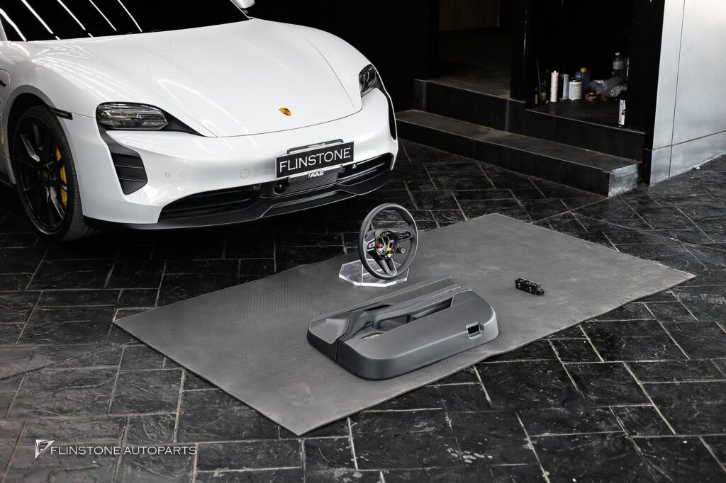 ผลงานติดตั้งชิ้นส่วนแท้จากโรงงานเยอรมัน สำหรับ Porsche Taycan