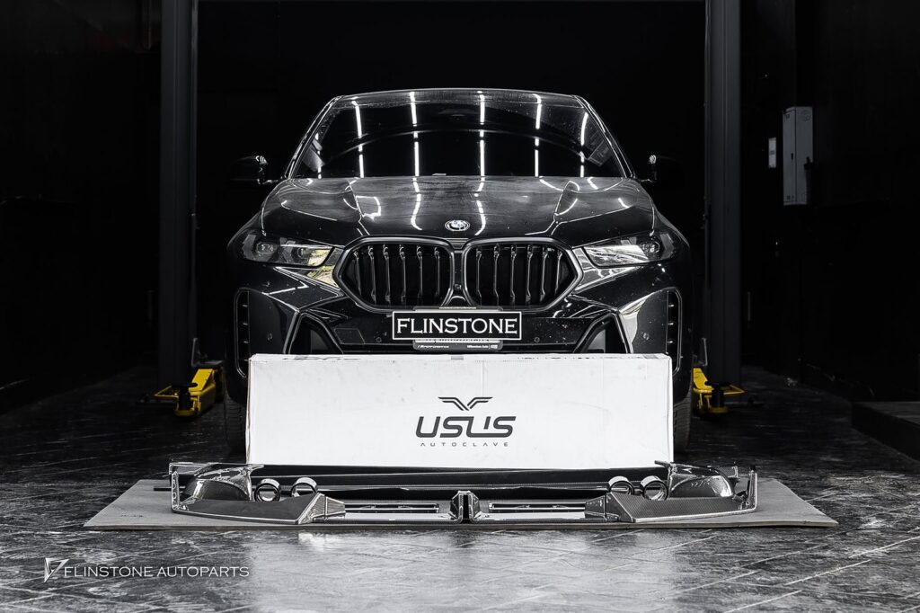 BMW X6 G06 GTs Carbon Fiber Front Lip + LD Carbon Fiber Side Skirt