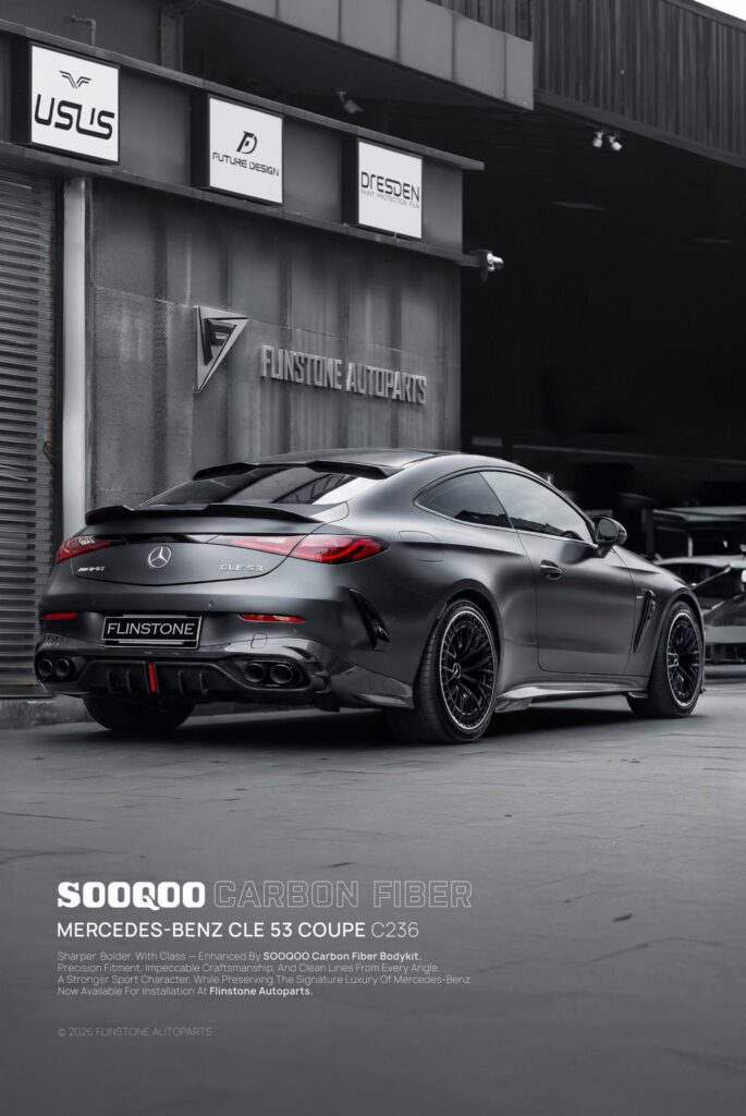 Mercedes-Benz C236 CLE-Class Coupe สปอยเลอร์ท้าย + ดิฟฟิวเซอร์ท้าย