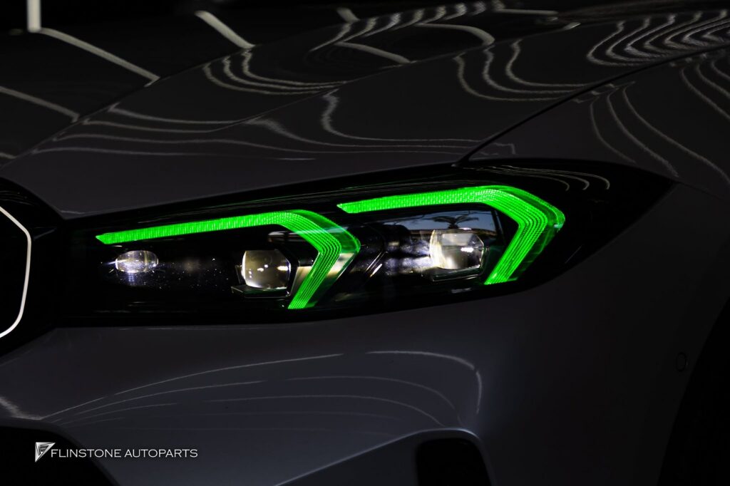 BMW G20 Series 3 LCI ติดตั้งไฟหน้า RGB สามารถปรับเปลี่ยนสีของ LE