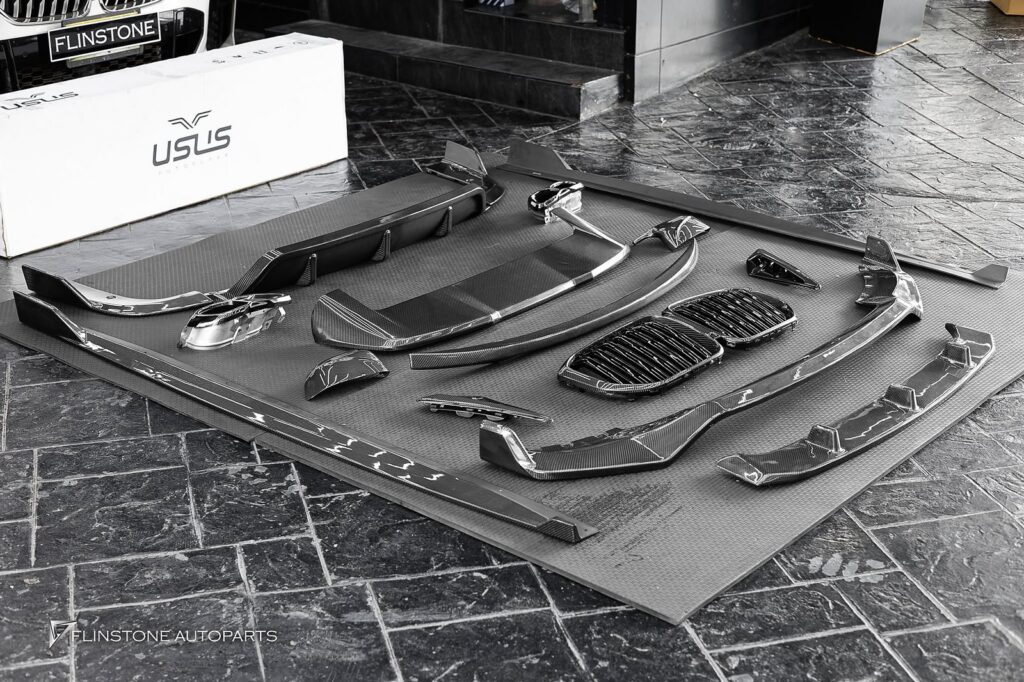 BMW G05 X5 GTs Carbon Fiber Front Lip + USUS Autoclave Carbon Fiber Front G