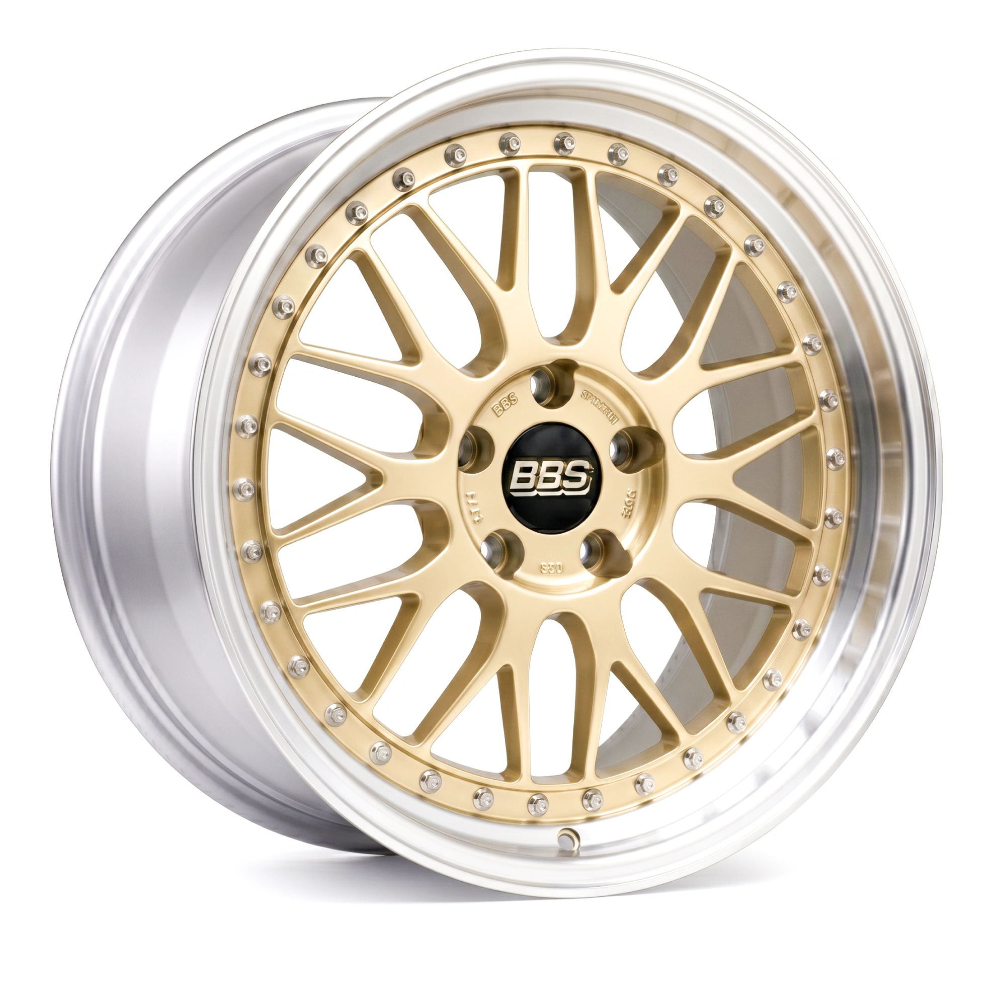 ล้อ BBS LM ของแท้ สี Matte Gold Disk / Black Bright Diamond-Cut Rim (MGL-BKBD)