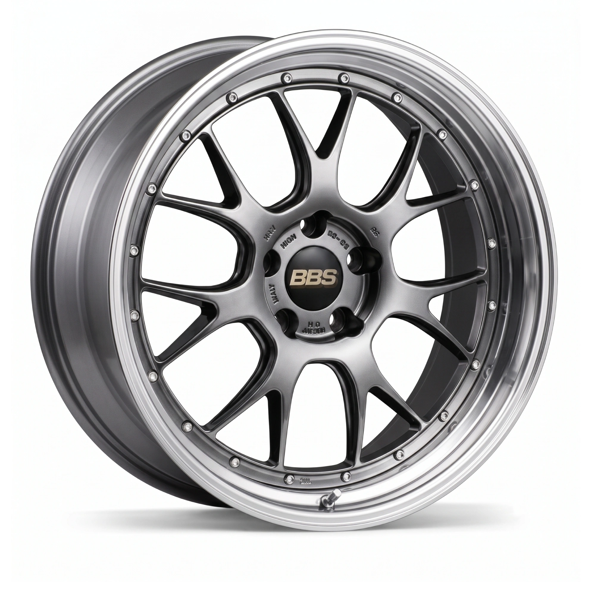 ล้อ BBS LM-R ของแท้ สี Diamond Black Disk / Silver Diamond-Cut Rim (DB-SLD)