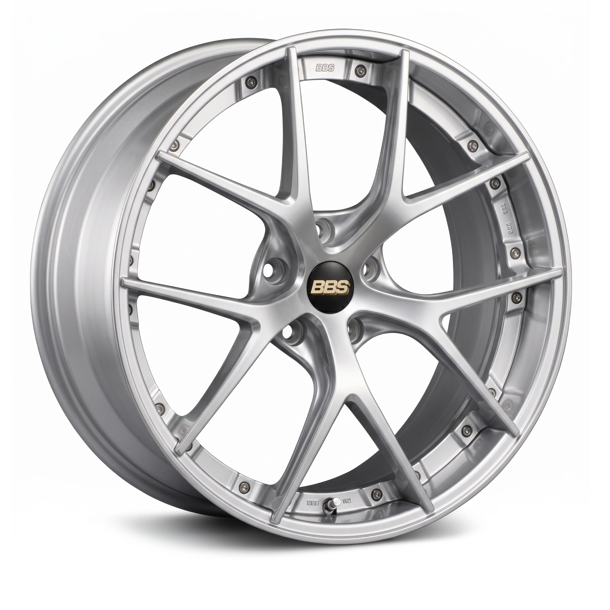 ล้อ BBS RI-S ของแท้ สี Disk Diamond Black / Rim Silver Painted Diamond-Cut (DB-SLD)