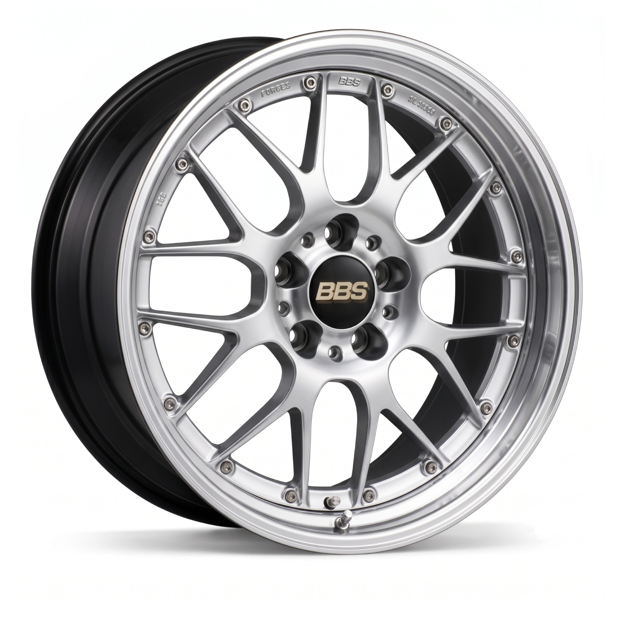ล้อ BBS RS-GT ของแท้ สี Diamond Black Disk / Silver Diamond-Cut Rim (DB-SLD)