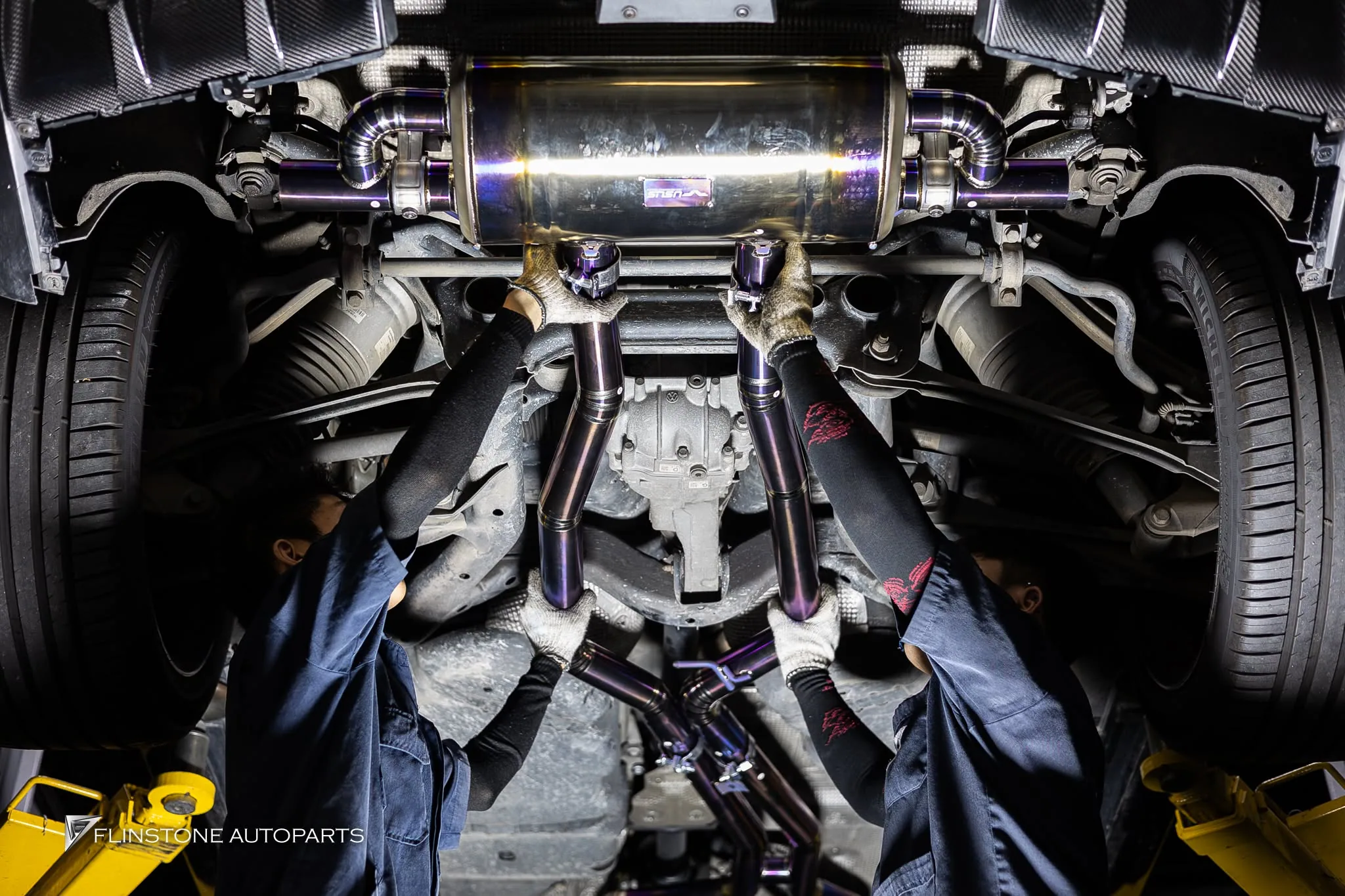 PORSCHE Cayenne 958 ชุดท่อไทเทเนียม USUS ทรง Turbo GT 2026