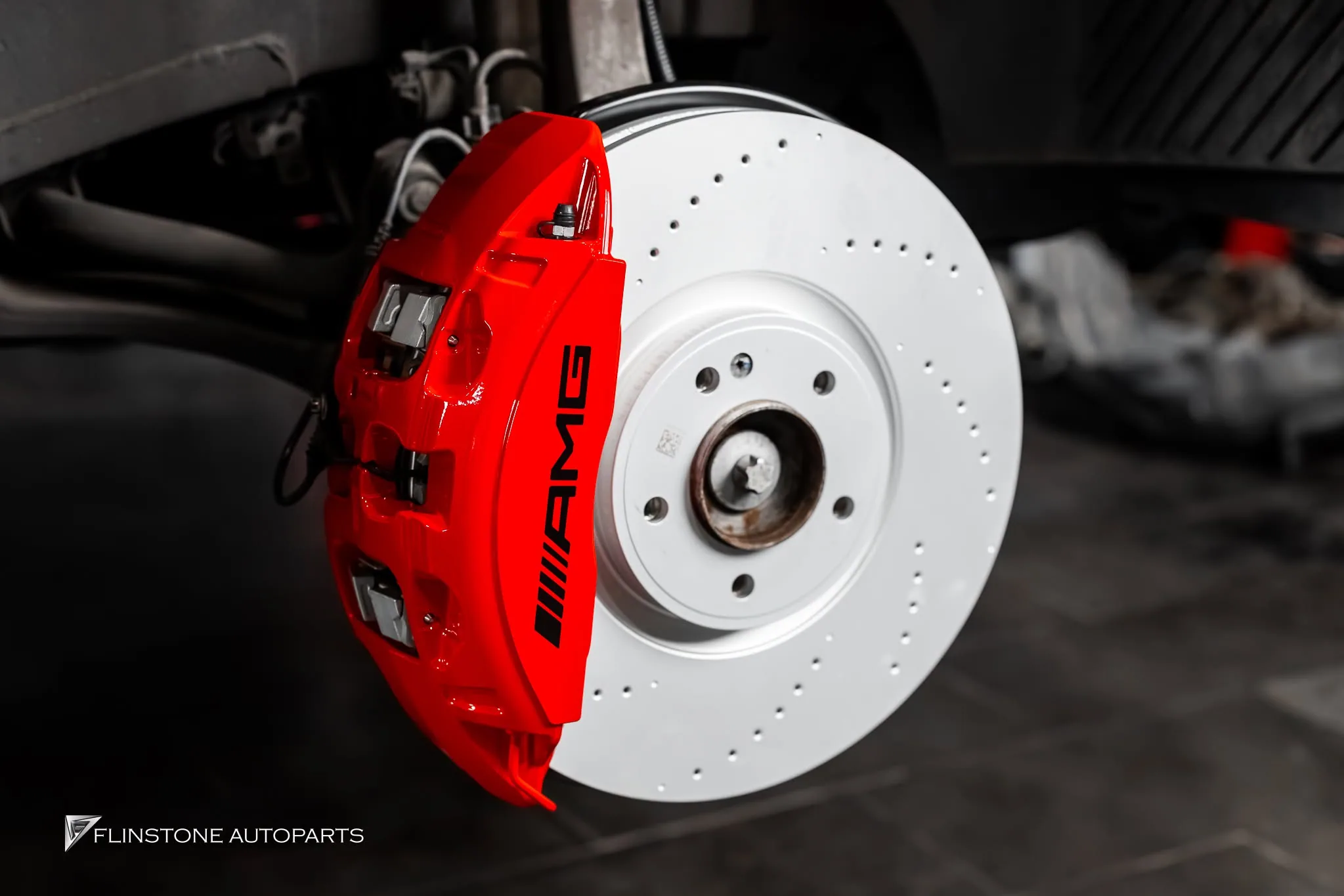 W464 G-Class ชุดเบรค G63 AMG สีแดง พร้อมมือจับประตู KEYLESS