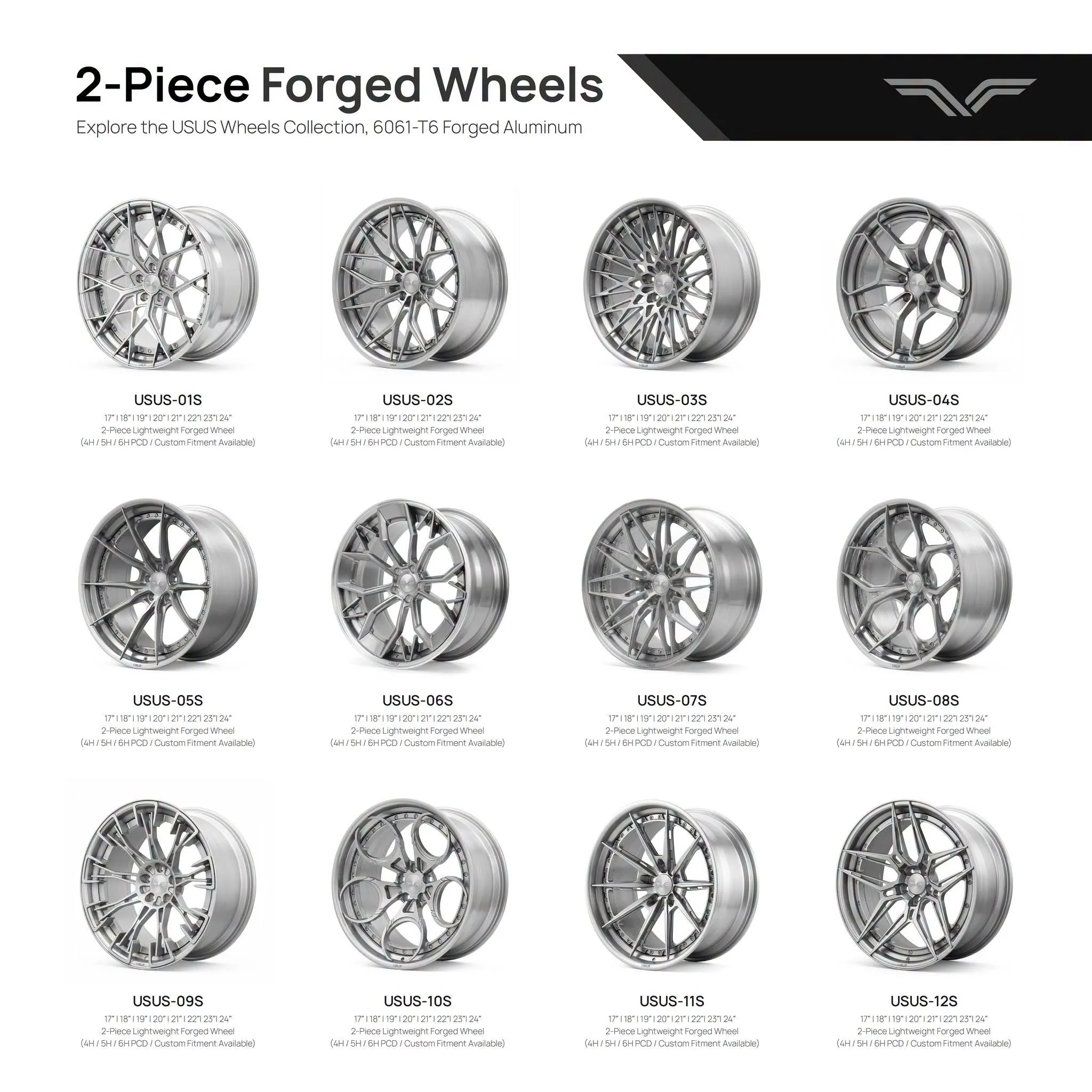 ล้อฟอร์จแท้ USUS Forged Wheel สั่งตัดได้ทุกรุ่น 18–24 นิ้ว